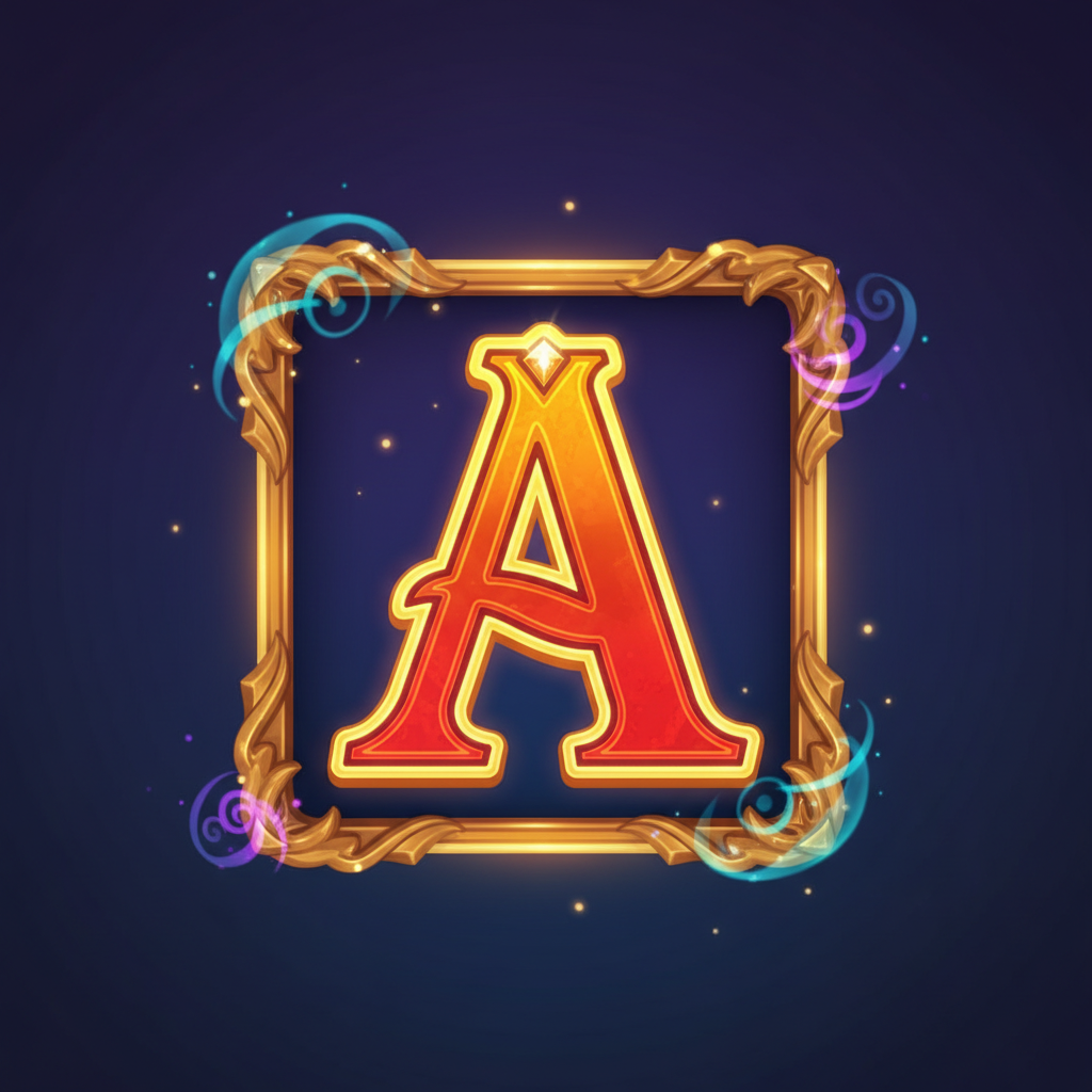 Ace card symbol in Blue Wizard — pays 800x at max