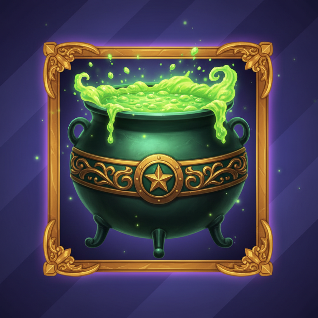 Cauldron symbol in Blue Wizard — pays 2000x at max
